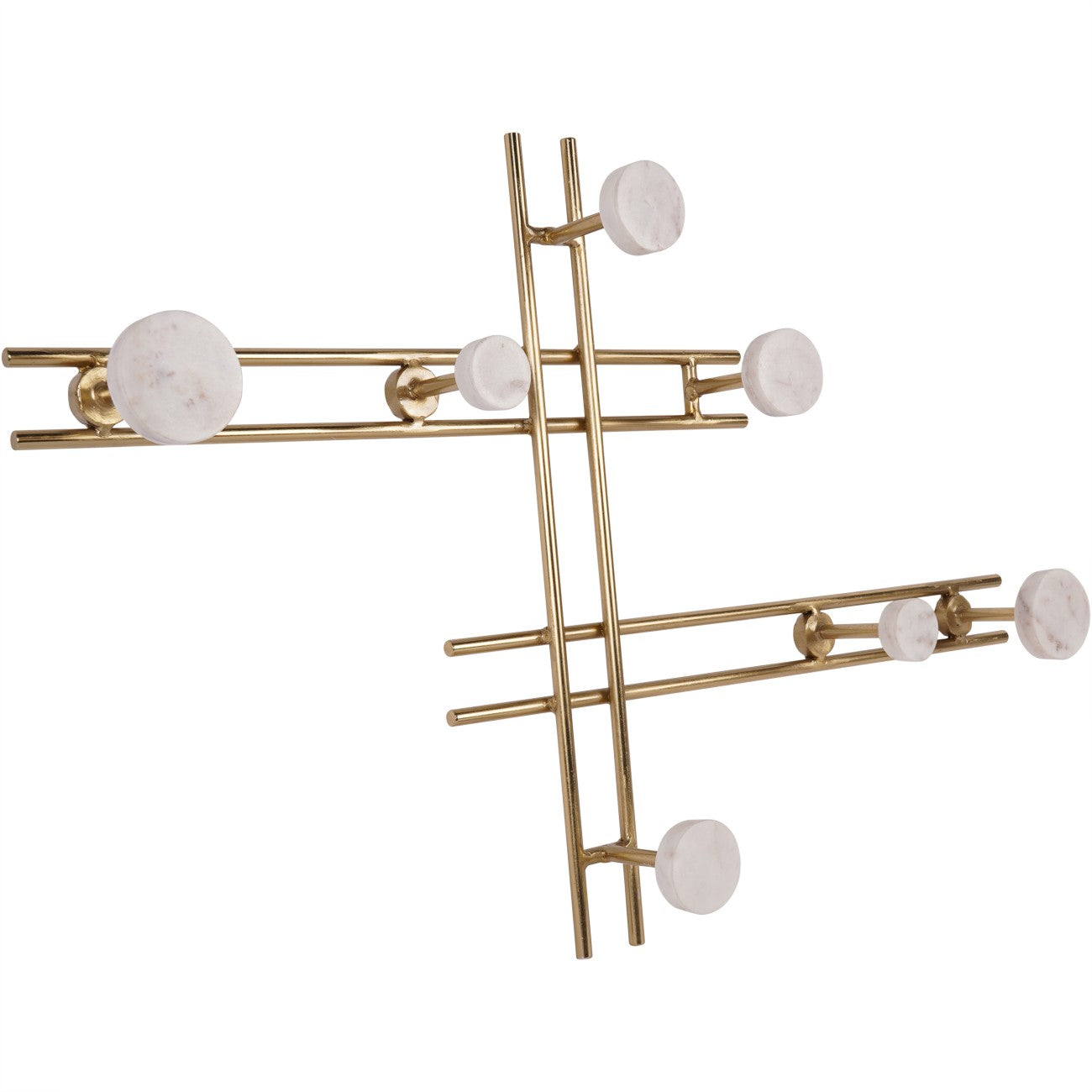 Genoa Gold & White Marble Seven Wall Hanger